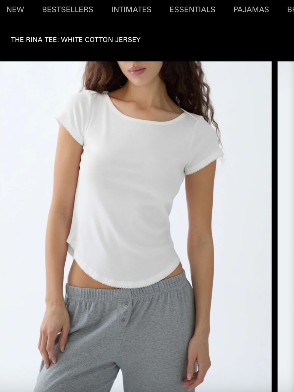 Cou Cou Intimates Rina Tee xxs white